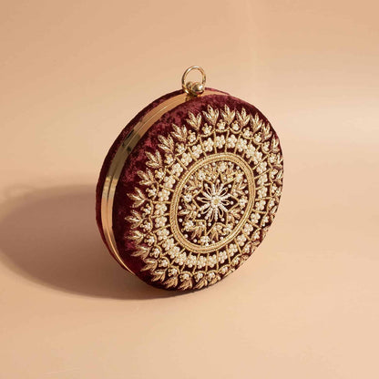 PRE-ORDER - MAHIYA (Round) - Maroon Velvet