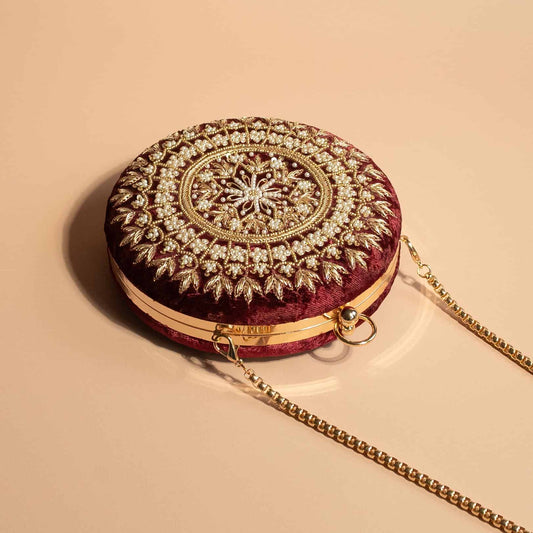 PRE-ORDER - Mahiya (Round) - Maroon Velvet