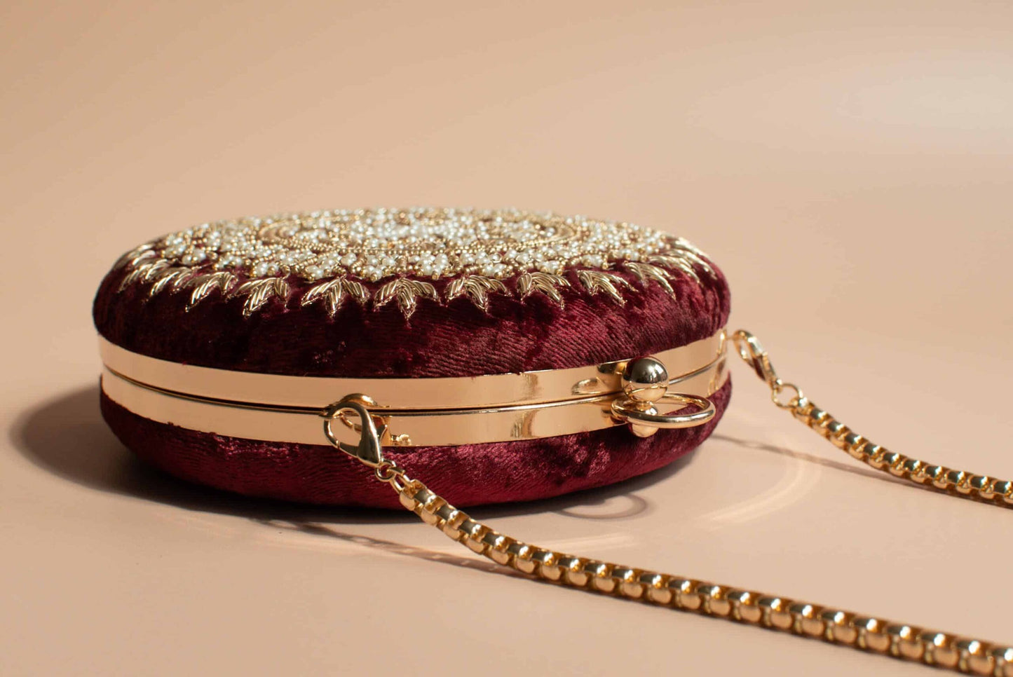 PRE-ORDER - MAHIYA (Round) - Maroon Velvet