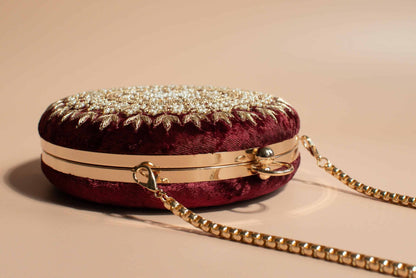 PRE-ORDER - MAHIYA (Round) - Maroon Velvet