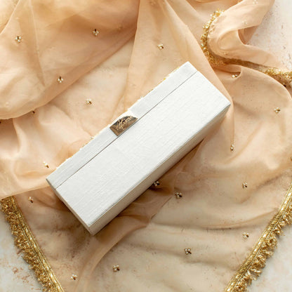 PRE-ORDER- AASHNA Bangle Box (Ivory Silk)