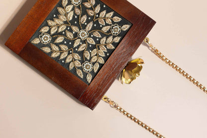 Mumbai Wooden Clutch