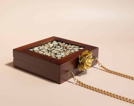 Mumbai Wooden Clutch