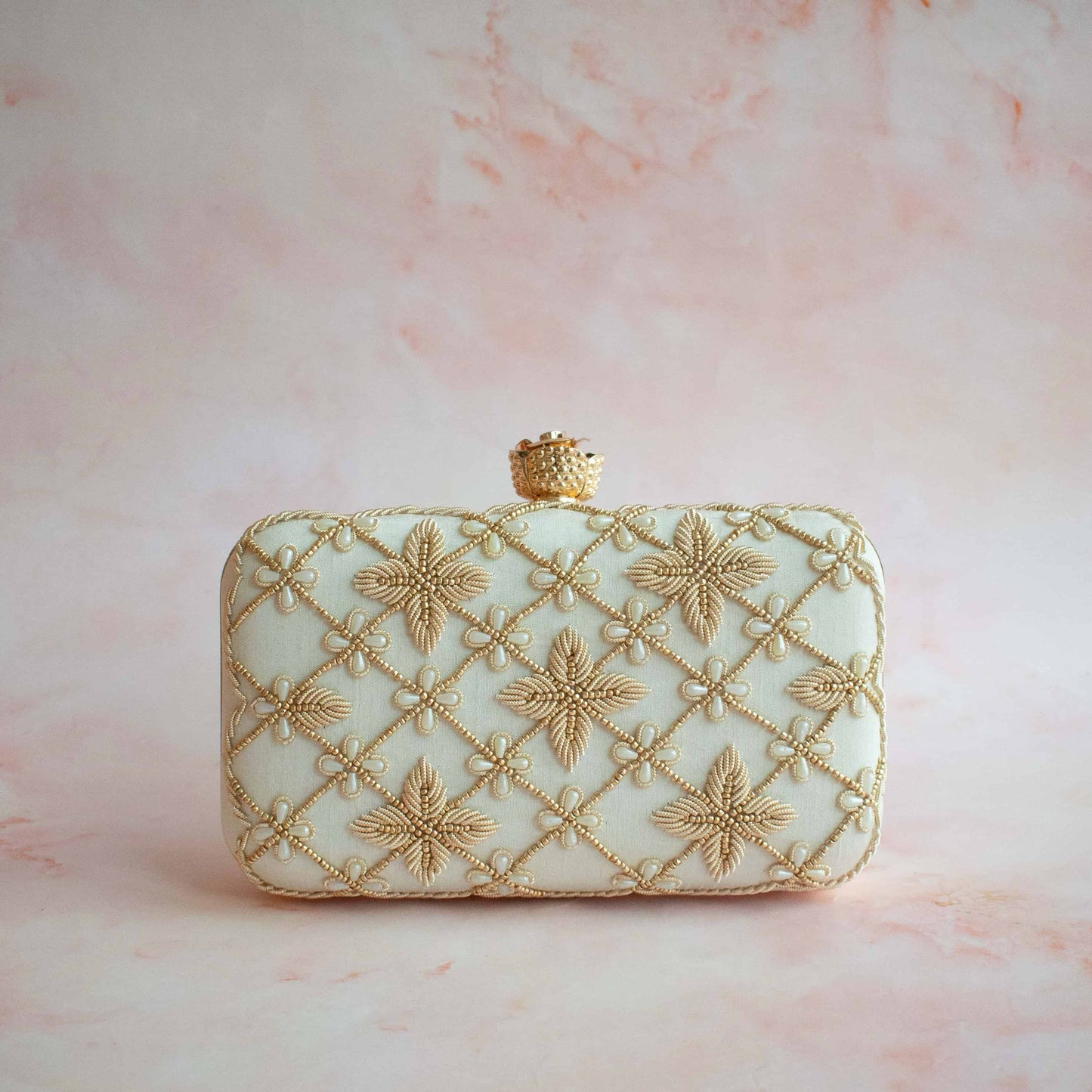PRE-ORDER - 2 in 1 - Asha Lana Clutch (Dull Ivory)