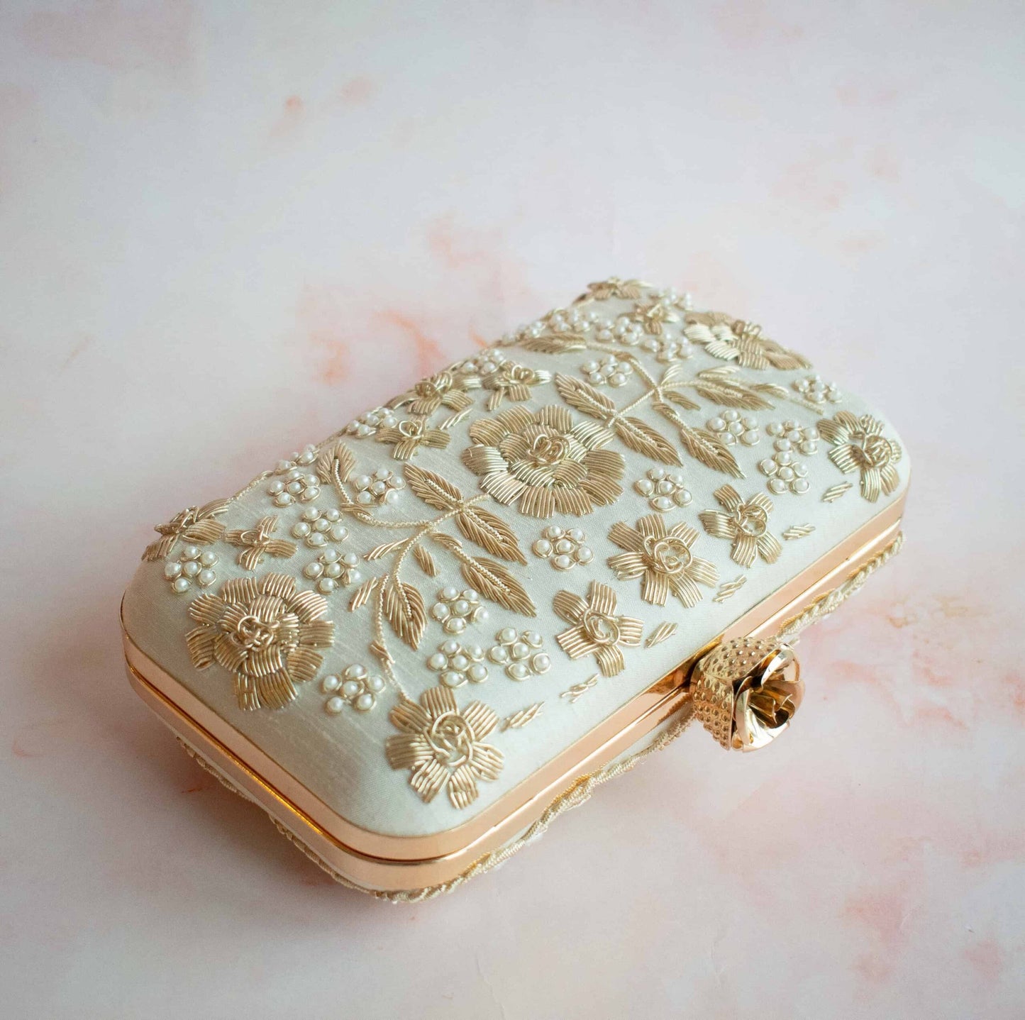 PRE-ORDER - 2 in 1 - Asha Lana Clutch (Dull Ivory)