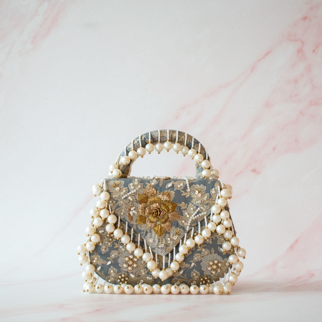 PRE-ORDER - Jasmine Clutch (Powder Blue)