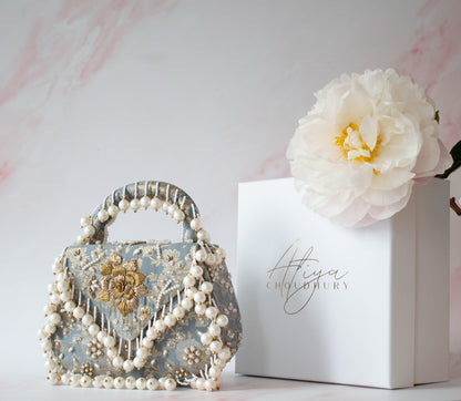 PRE-ORDER - Jasmine Clutch (Powder Blue)