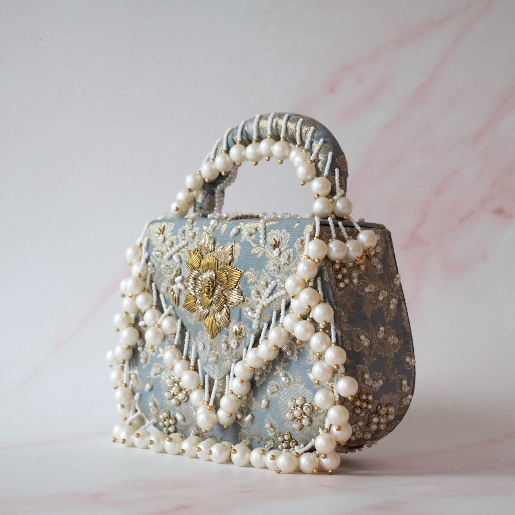 PRE-ORDER - Jasmine Clutch (Powder Blue)