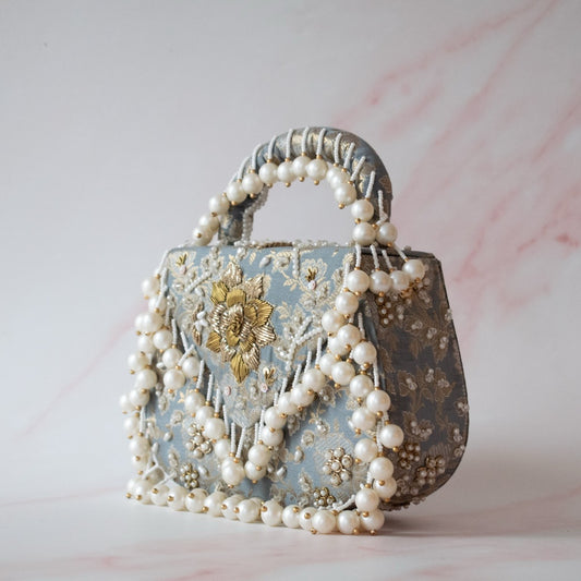 PRE-ORDER - Jasmine Clutch (Powder Blue)