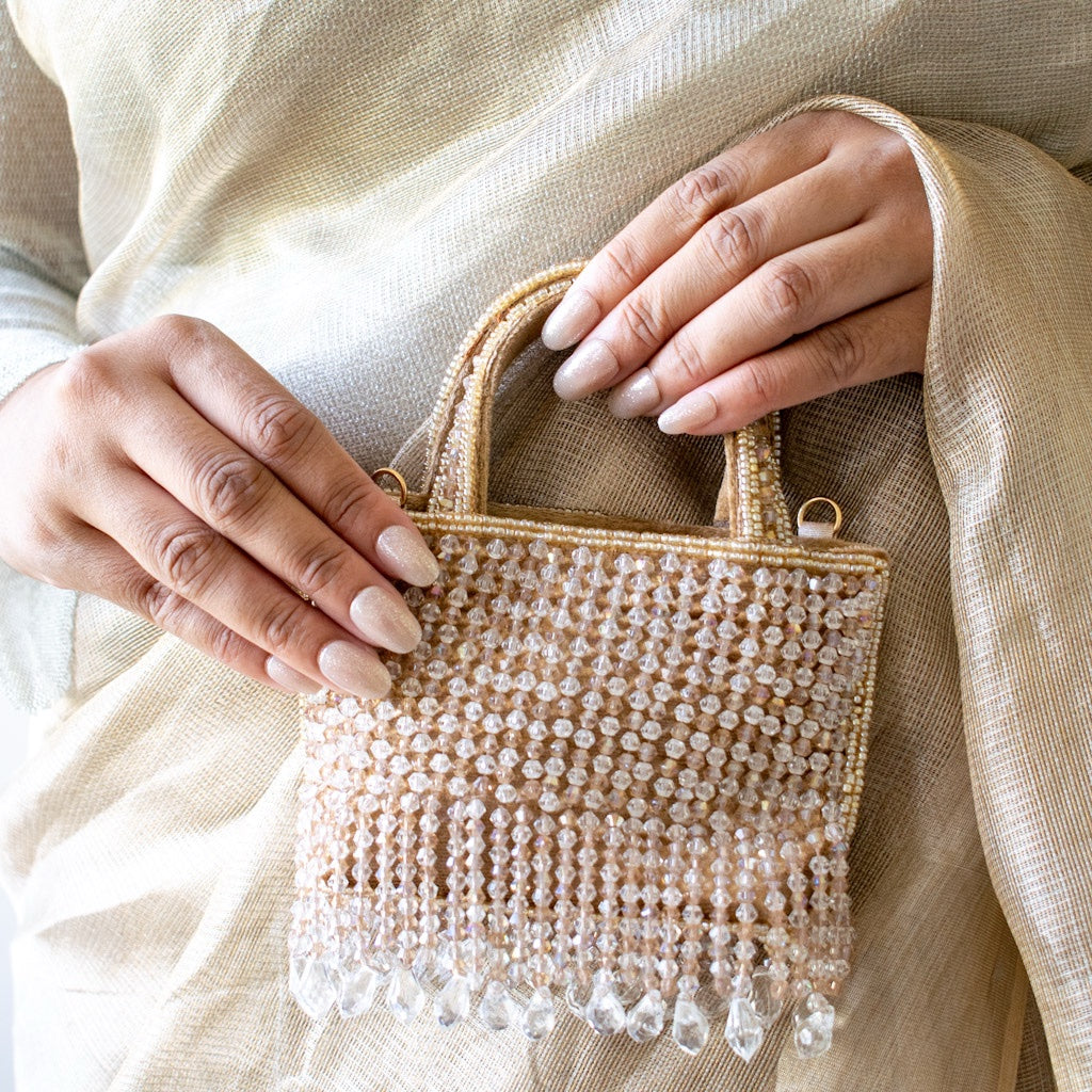 Crystal Fringe Mini Tote (Mocha) - LIMITED EDITION