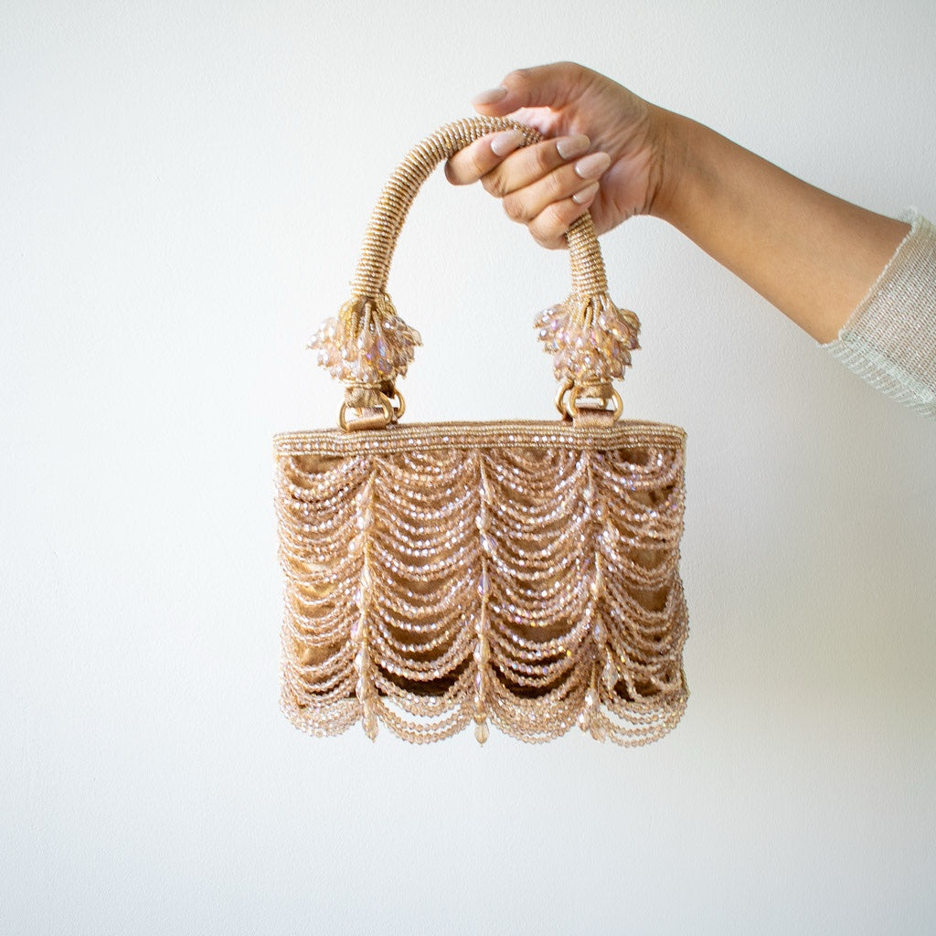 Bronze Cascade Beaded Tote - LIMITED EDITION