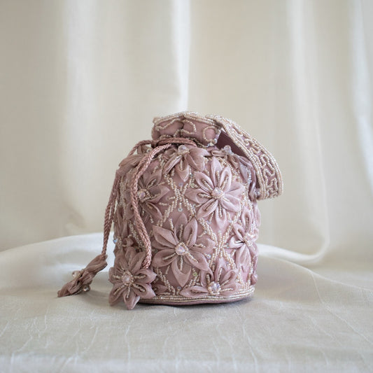 Blossom Potli Bag (Mauve)