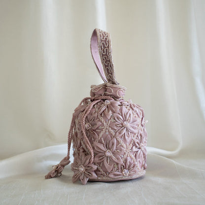 Blossom Potli Bag (Mauve)