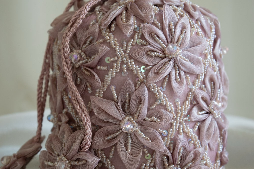 Blossom Potli Bag (Mauve)