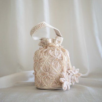 Blossom Potli Bag (Cream)