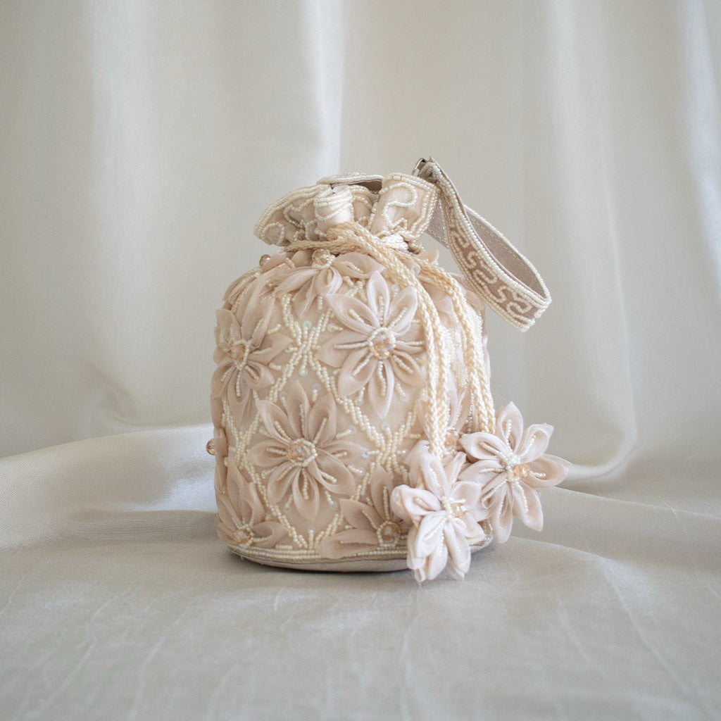 Blossom Potli Bag (Cream)