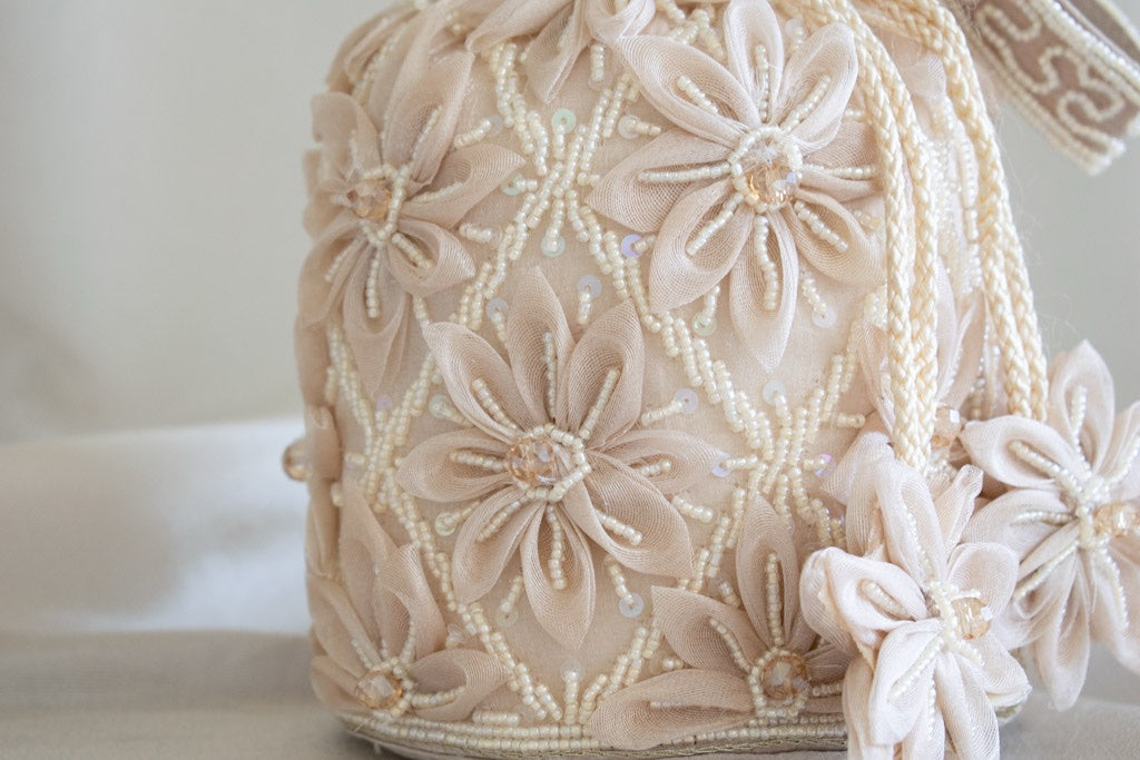 Blossom Potli Bag (Cream)