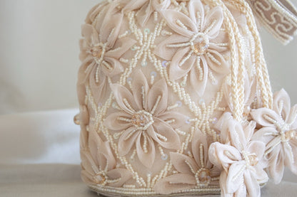 Blossom Potli Bag (Cream)