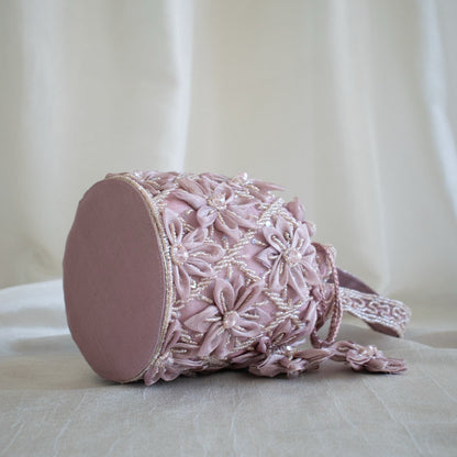Blossom Potli Bag (Mauve)