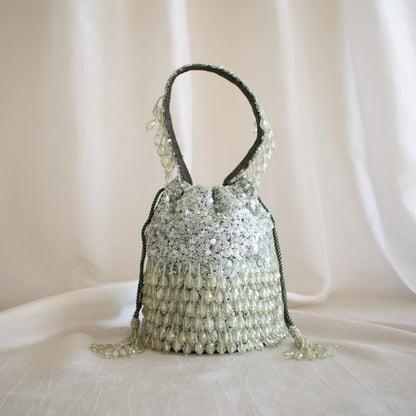 Raindrop Potli Bag (Sage Green)