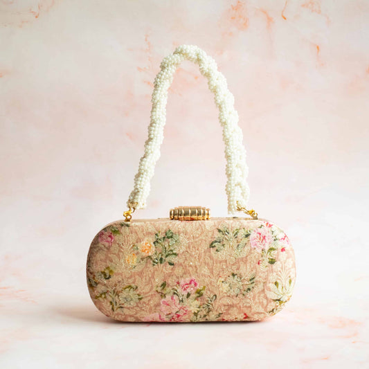 PRE-ORDER - Amelia Oval Clutch (Nude Pink)