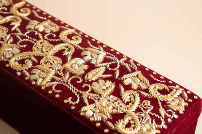 PRE-ORDER - BARAAT Bangle Box (Maroon Velvet)