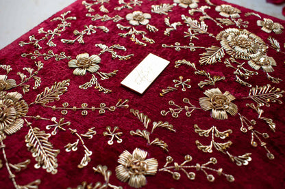 PRE-ORDER - ANAYA TROUSSEAU BOX (Red Maroon Velvet)