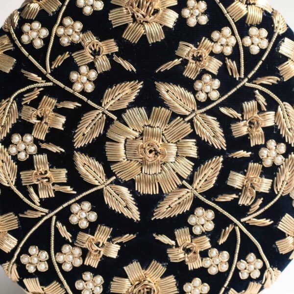 PRE-ORDER - ASHA (Round) - Navy Blue Velvet - Image 3