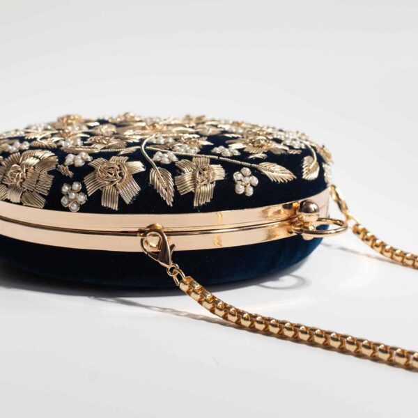 PRE-ORDER - ASHA (Round) - Navy Blue Velvet - Image 7