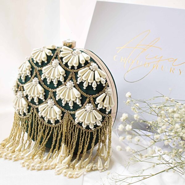 PRE-ORDER - LIYA (Minaudière) - Bottle Green