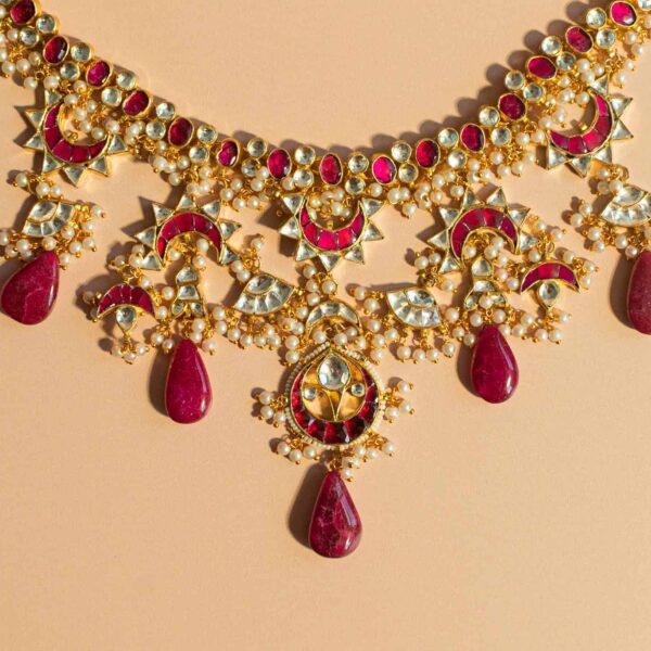 PRE-ORDER - Magenta Kundan Set - Image 2