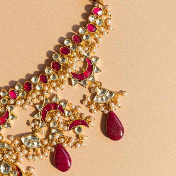 PRE-ORDER - Magenta Kundan Set - Image 6