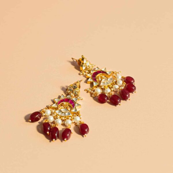 PRE-ORDER - Magenta Kundan Set - Image 11