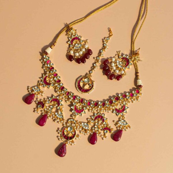 PRE-ORDER - Magenta Kundan Set - Image 13