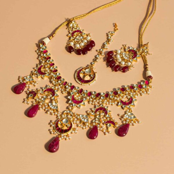 PRE-ORDER - Magenta Kundan Set - Image 14