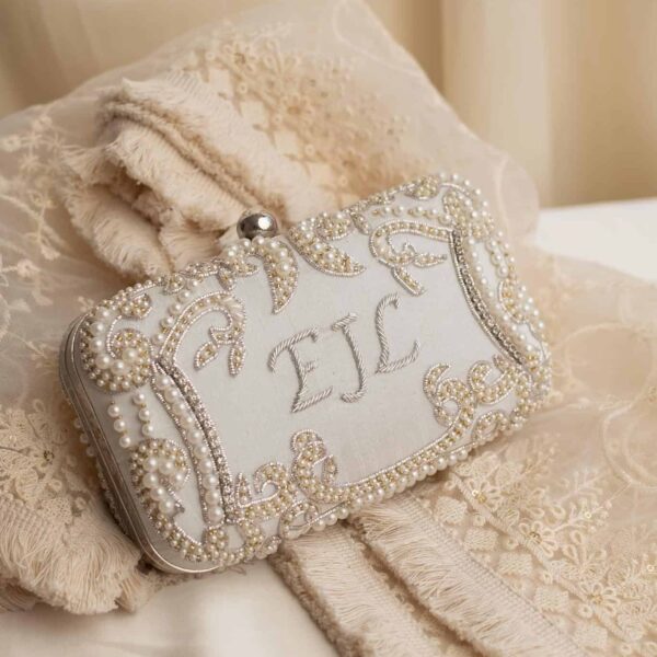 PRE-ORDER - CAROLINA (Ivory and Silver) - Personalised