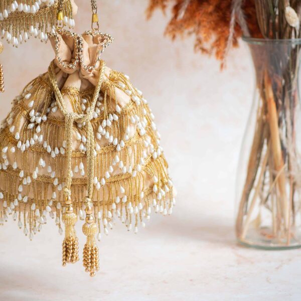 PRE-ORDER - AMAYA Potli Bag (Gold) - Image 2