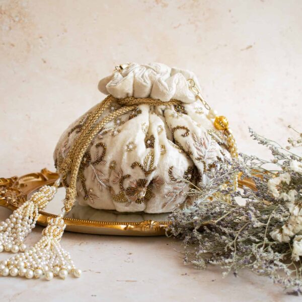 PRE-ORDER - CAMELLIA Potli Bag - Image 2