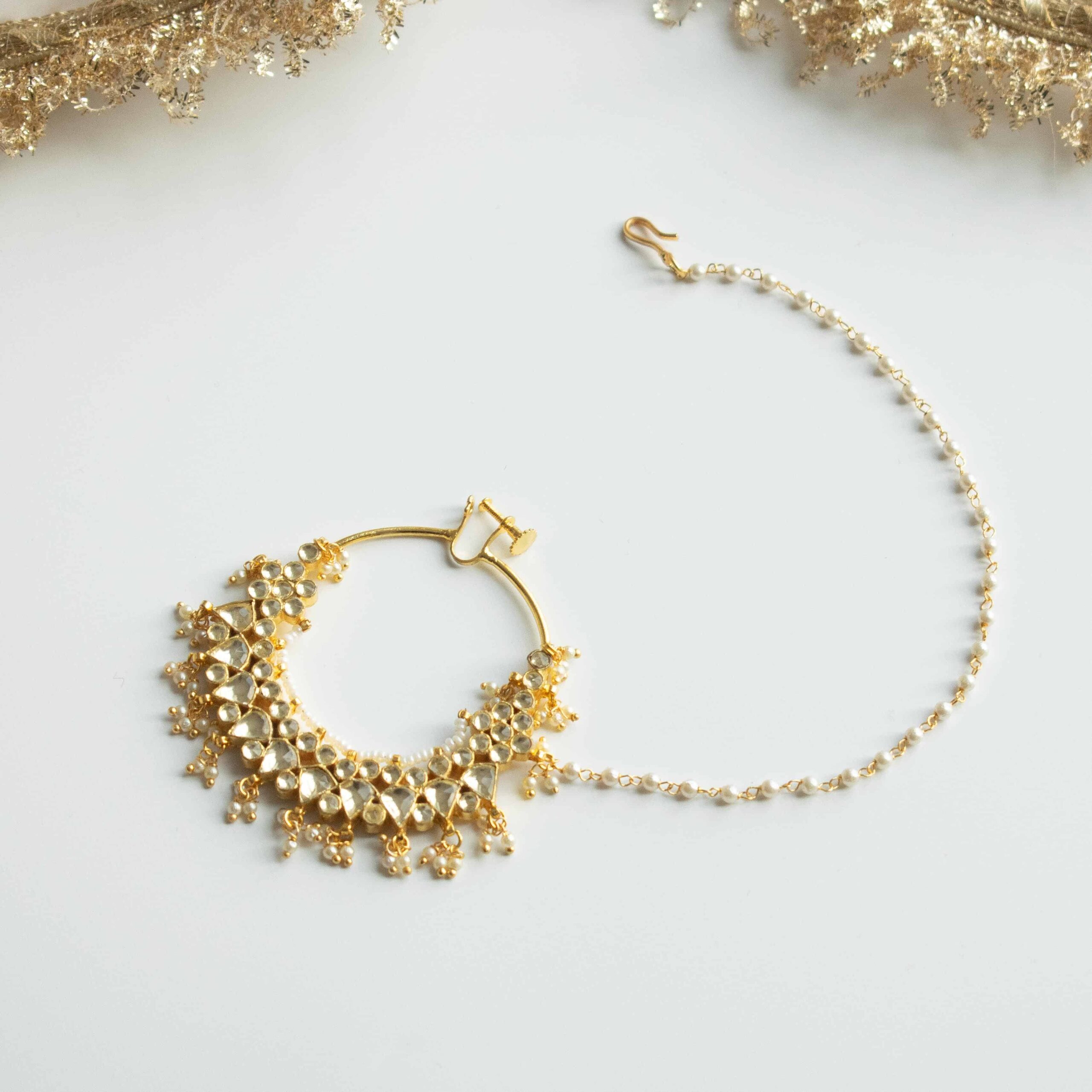 PRE-ORDER - Isha Kundan Nose Ring - Image 4