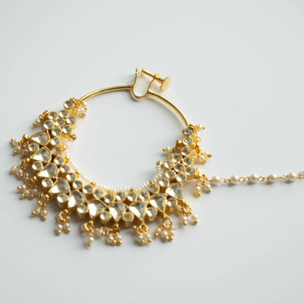 PRE-ORDER - Isha Kundan Nose Ring - Image 5