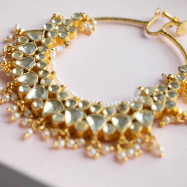 PRE-ORDER - Isha Kundan Nose Ring - Image 2