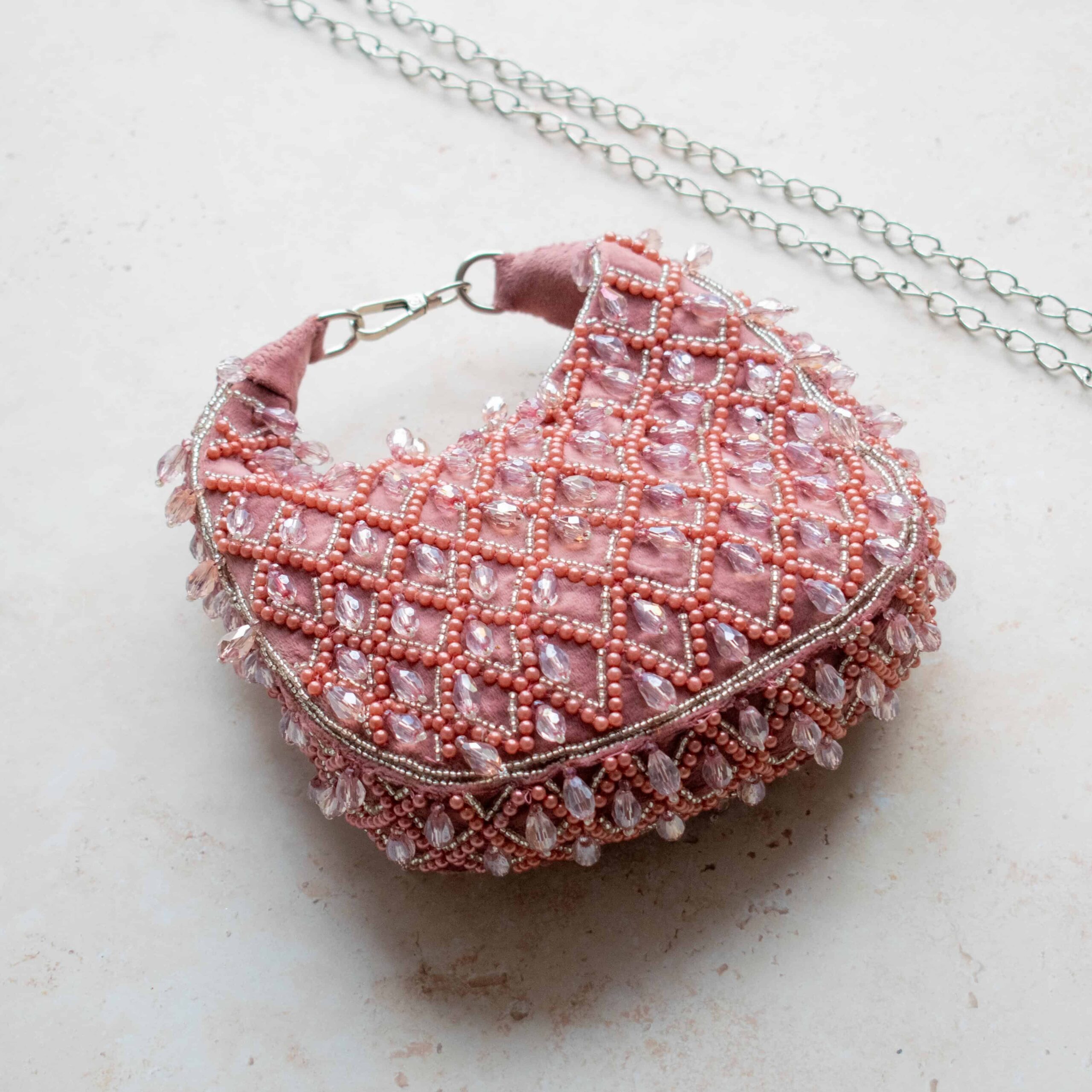 PRE-ORDER - Tala Handbag (Dusky Pink Suede) - Image 5