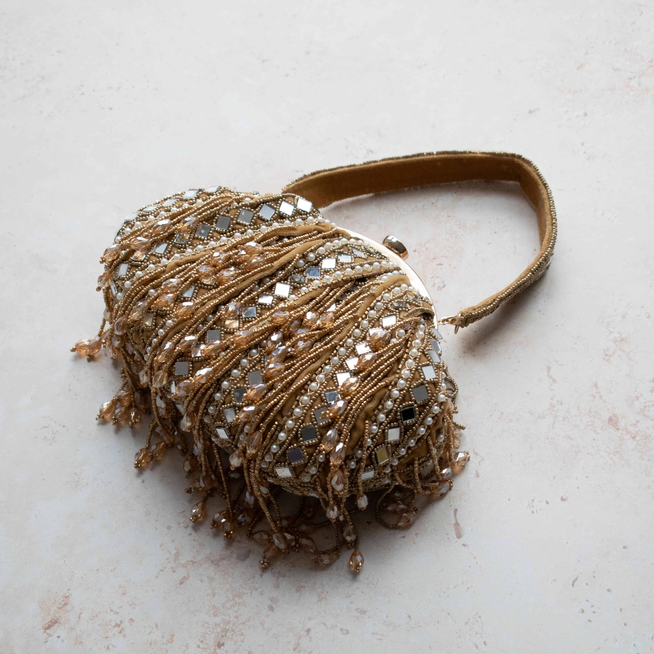 PRE-ORDER - Eliana Clip Purse (Bronze Velvet) - Image 2