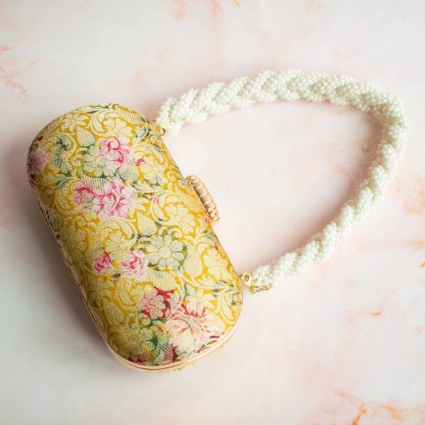 PRE-ORDER - Amelia Oval Clutch (Yellow) - Image 5