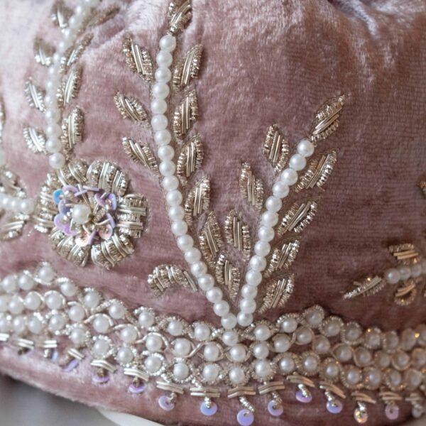 PRE-ORDER - Leylani Potli Bag (Dusky Pink Velvet) - Image 2