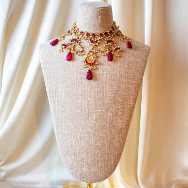 PRE-ORDER - Magenta Kundan Set - Image 5