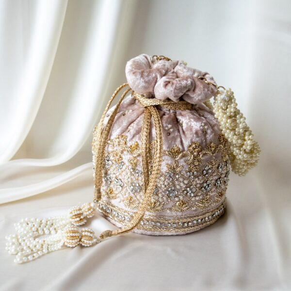 PRE-ORDER - Ruby Potli Bag (Mink Velvet) - Image 9