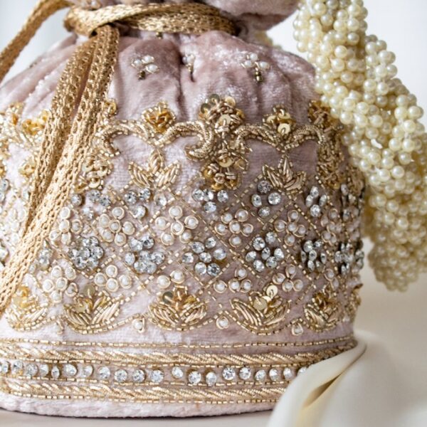 PRE-ORDER - Ruby Potli Bag (Mink Velvet) - Image 7