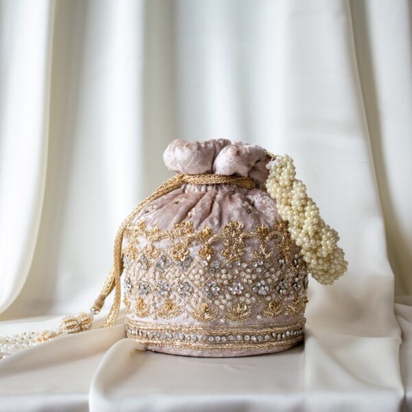 PRE-ORDER - Ruby Potli Bag (Mink Velvet) - Image 3