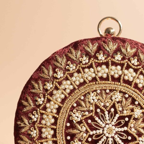 PRE-ORDER - MAHIYA (Round) - Maroon Velvet - Image 7